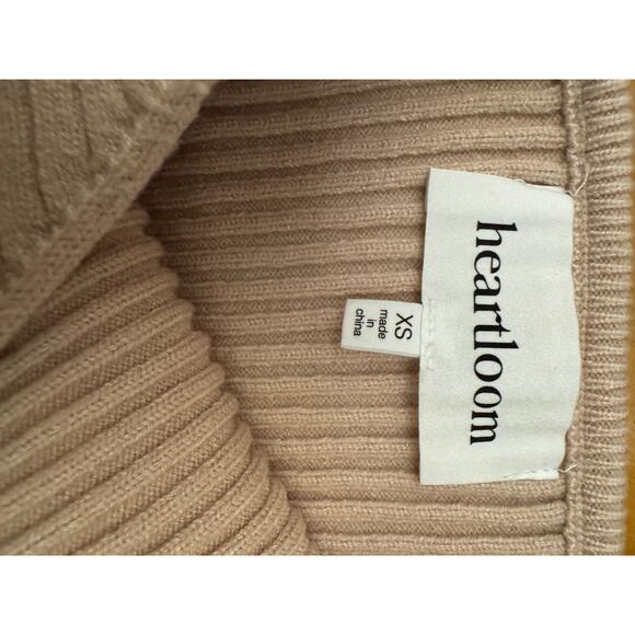 Heartloom SZ XS Knit Halter Top/Cream Ribbed Beaded Neckline Strapless Back Y2K - Picture 7 of 10